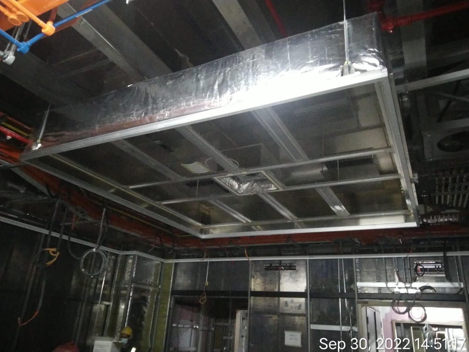 Prefabricated duct sections prepared for site delivery