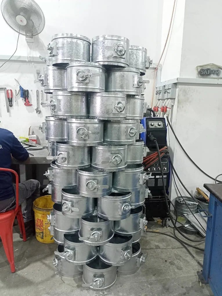 Circular volume control dampers